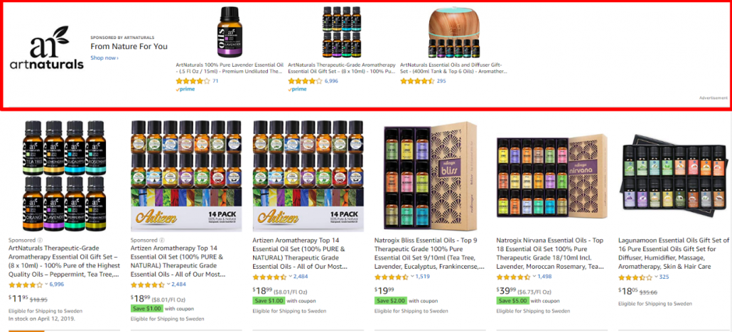 Amazon annonser