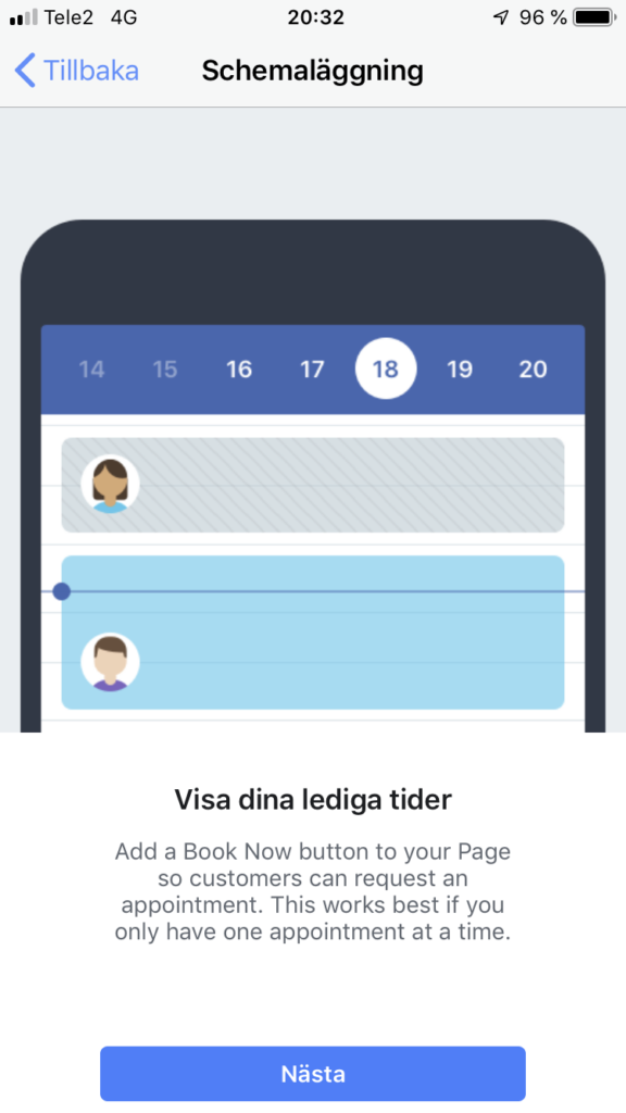 Boka möte på Facebook