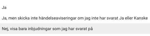 Google Kalender inställningar