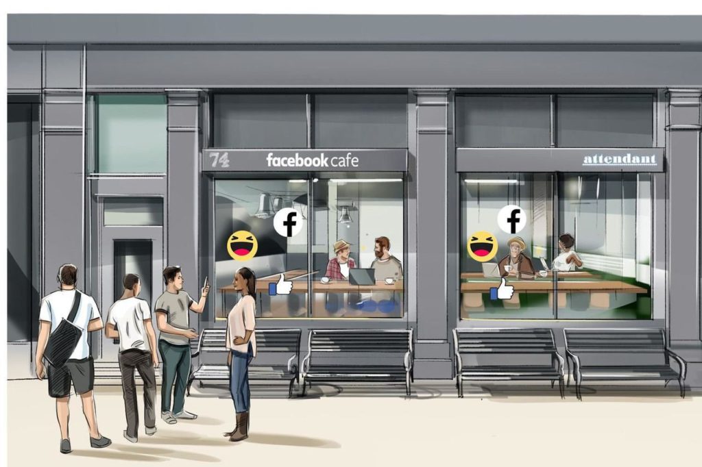 Facebook öppnar café
