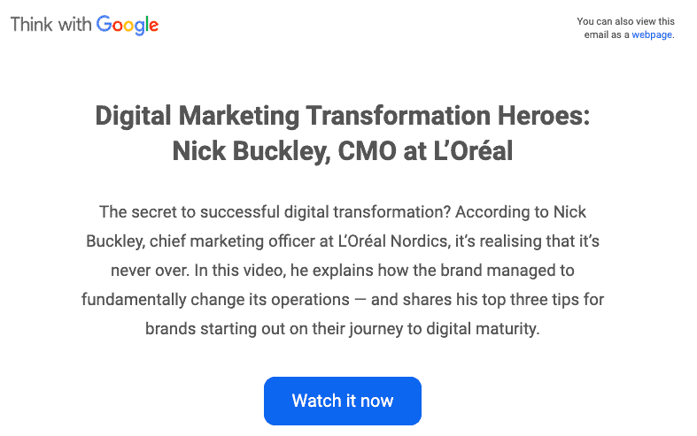 Think with Google nyhetsbrev