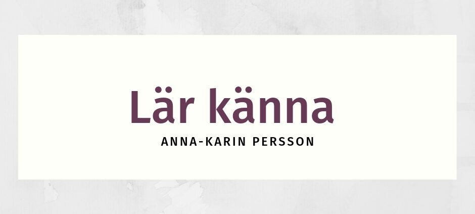 Lär känna Anna-Karin Persson