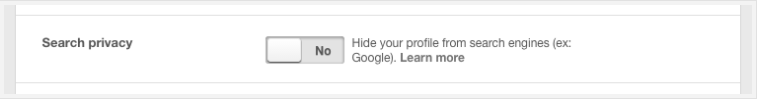 Search Privacy Pinterest