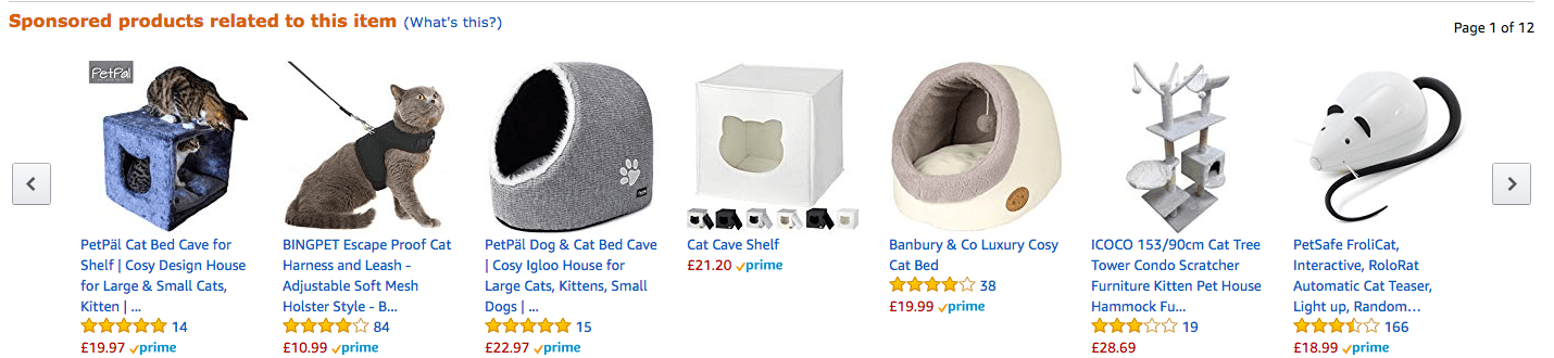 Sponsrade produkter Amazon