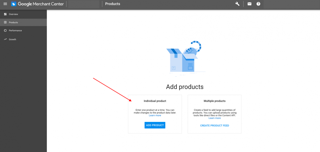 Addera individual product Google Merchant Center